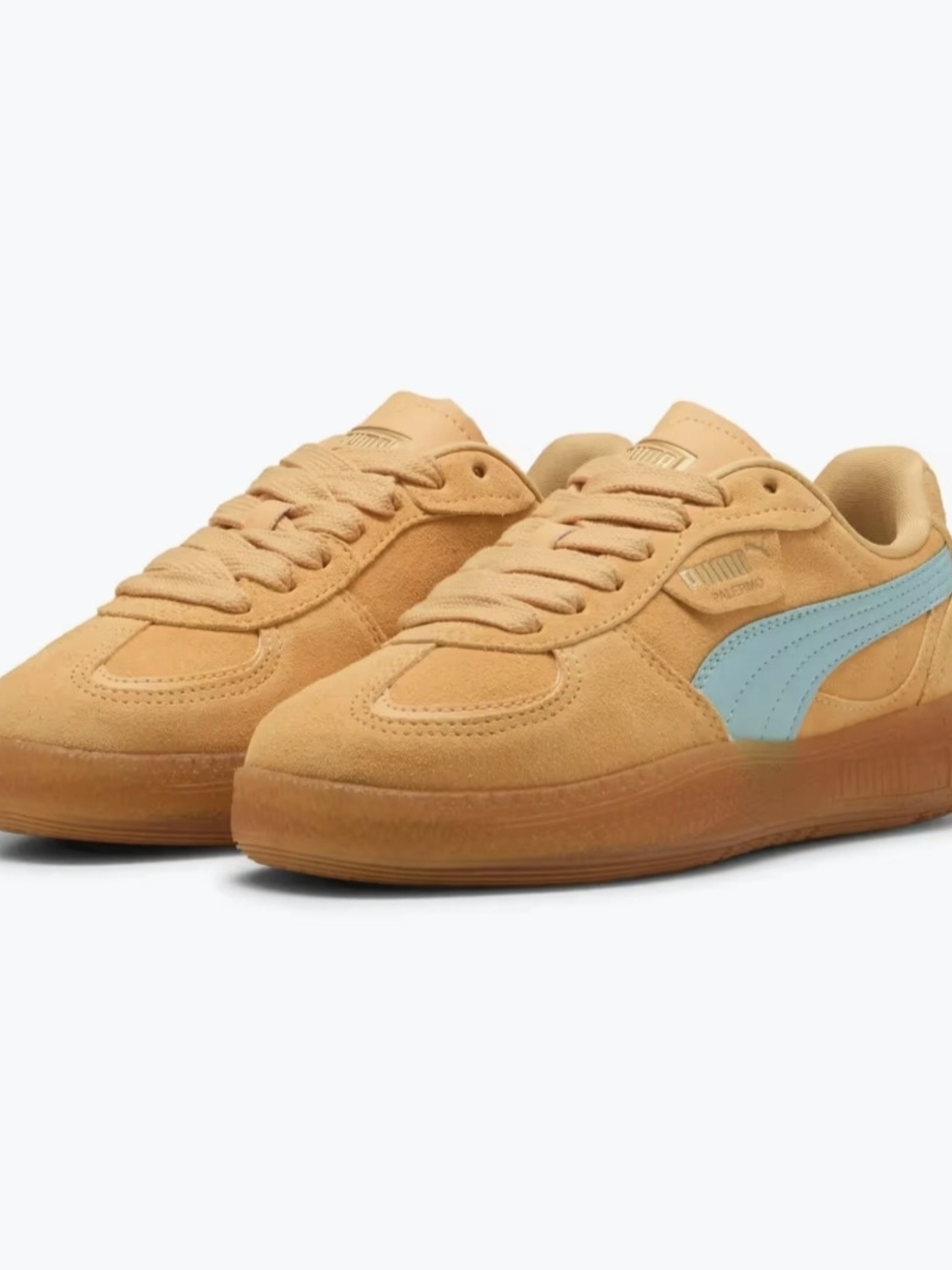 NEW PUMA 7  Palermo Moda Xtra Gum Lace Up Womens Orange Sneakers Casual 40032306 - Picture 2 of 13
